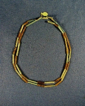 Necklace with tubular beads