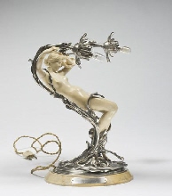 Lamp with a nymph