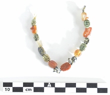 Bracelet with scarabs, scaraboids and amulets