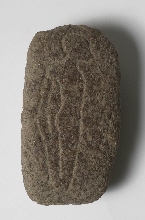 Steen van stichtingsdepot, met gegraveerde Nubische gebonden gevangene