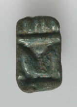 Sceau-amulette rectangulaire avec poignée en gerbe