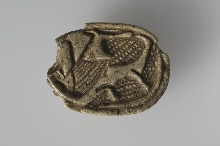 Scarab with crocodile and lion