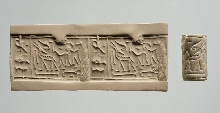 Cylinder seal with animal motif
