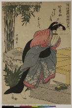 Ayatsuri moyō take no hitofushi: Ohatsu dans la scène de Vengeance de la pièce de jōruri Kagamiyama