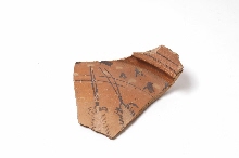 Fragment de plat décoré de motifs végétaux
