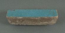 Brick with monochrome opaque glaze