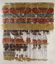 Silk weave with falcons flanking a tree of life