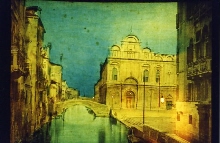 Vues d'optique pour Mégaléthoscope : Venise, Canal intérieur et l'Hôpital