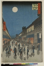 Meisho Edo hyakkei: Vue de nuit de Saruwakachō