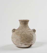 Vase with round body and handles