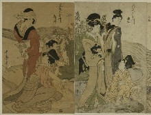 Fūryū mutamagawa (Version élégante des Six Rivières de Gemme):  Ōmi (dr) et Settsu (g)