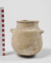 Vessel with oval body and handles