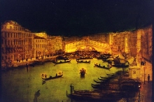 Opticaprent voor megalethoscoop: Venetië, Rialtobrug