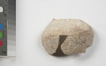 Vase fragment with geometric decoration