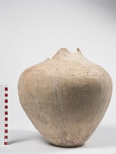 Pear-shaped vase with geometrical decoration