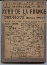 Carte du Nord de la France et Belgique: section ouest