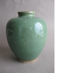Vase with green glaze