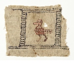 Textile fragments with bird