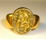 Copy of signet ring of Childeric I with inscription CHILDERIC REGIS