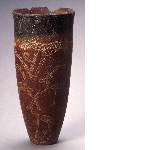 Black-topped red ware vase