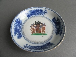 Saucer, part of a tea service with the coat of arms of Chastelein