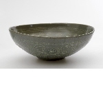 Bowl decorated with cranes amidst the clouds, kintsugi repair