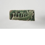Fragment of a tile with the cow Hathor 