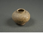 Spherical vase with short straight neck