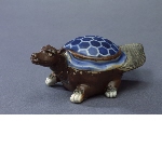 Incense box (kōgō) in the form of a mythical minogame turtle