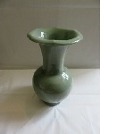 Baluster shaped vase, celadon glaze