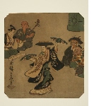 Tōkaidō gojūsan tsui (Fifty-three pairings for the Tōkaidō Road): Ōtsu (cutout)