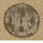 Medallion (orbiculus) with two human figures