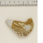Body sherd of a lustre close-shaped container