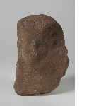 Cippus figure with a head and inscription