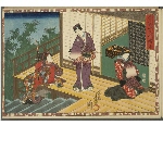 Sono sugata Yukari no utsushie 其姿紫写絵 (Genji appearances in illustration)