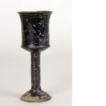 Stemmed beaker, black "egg shell" ceramic