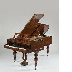 Grand piano with tone pedal