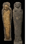 Coffin and mummy of a child