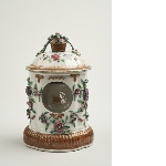 Watch-holder with lid and flower decoration