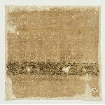Linen with silk band in tapestry