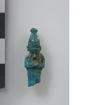 Blue glazed figurine of Osiris (feet missing)