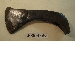 Axe with textile fragment attached