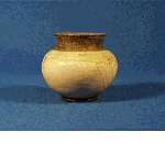 Vase with black painted neck