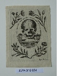 Memorial card for a death - Memento Mori