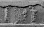 Cylinder seal with two deities