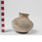 Vessel with round body and short neck