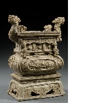 Square censer with two dragons