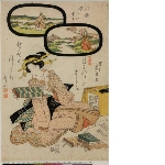 Rokkasen (Six Immortal Poets): The poetess Komachi and the poet Narihira