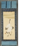 Two cranes, part of a triptych, by Maruyama Ōkyo (1733-1795) (fake /uncertain)