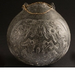 Drinking gourd decorated with mythical scenes
